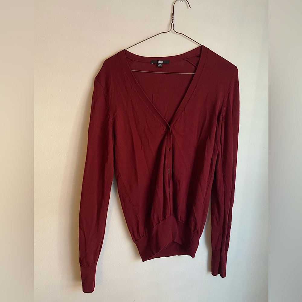 Burgundy Women’s Cardigan UNI QLO